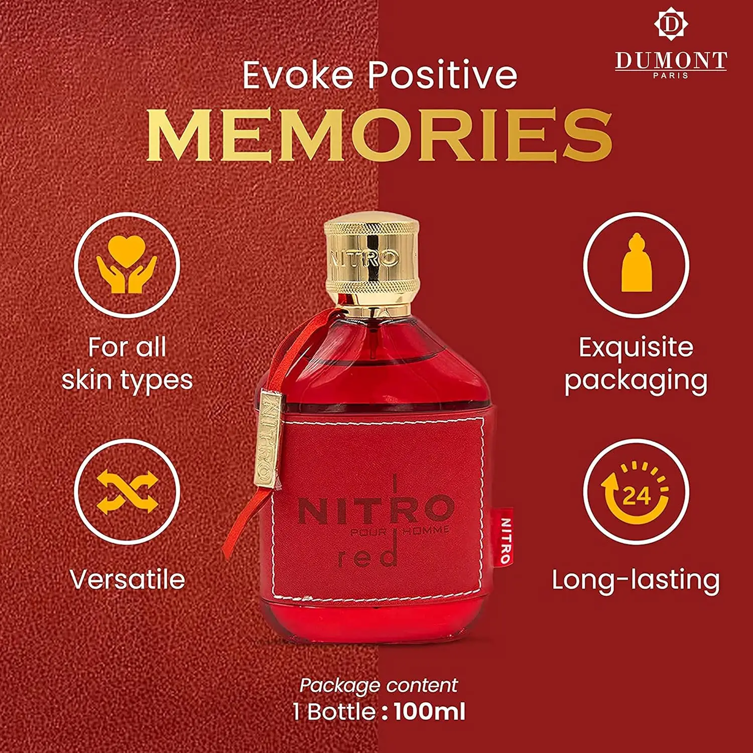 Dumont Nitro Red Intense 100ml - Men'S Grooming Deodorant incelemesi ve fiyatı