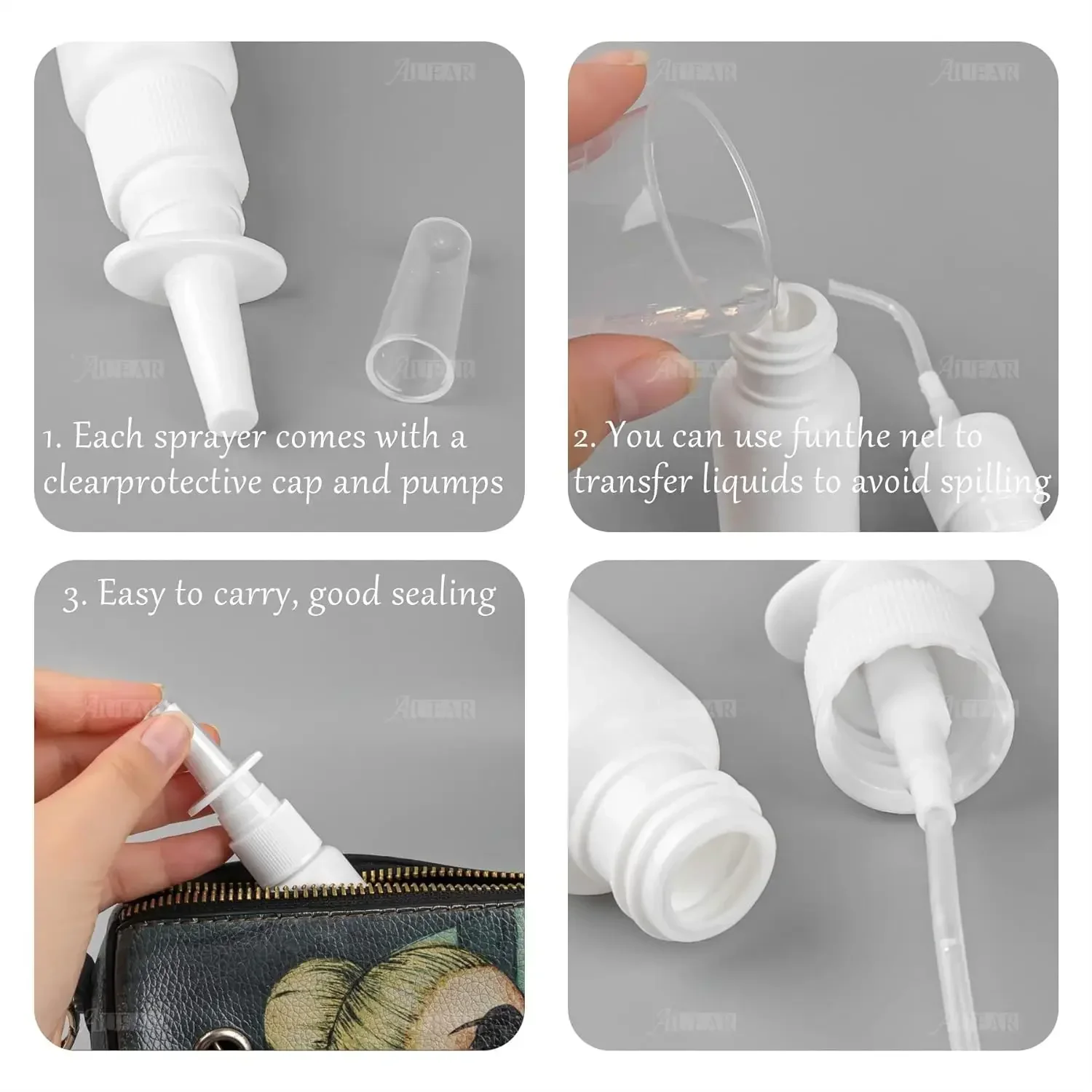 5 adet 10ml-60ml boş burun spr - Cologne Spray Bottle incelemesi ve fiyatı